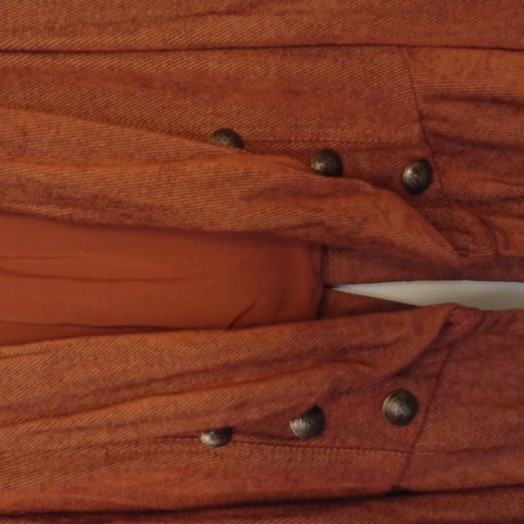 NEW Free People Taracatta Rust Orange Bohemian Gypsy Blazer Jacket size … - Picture 6 of 15